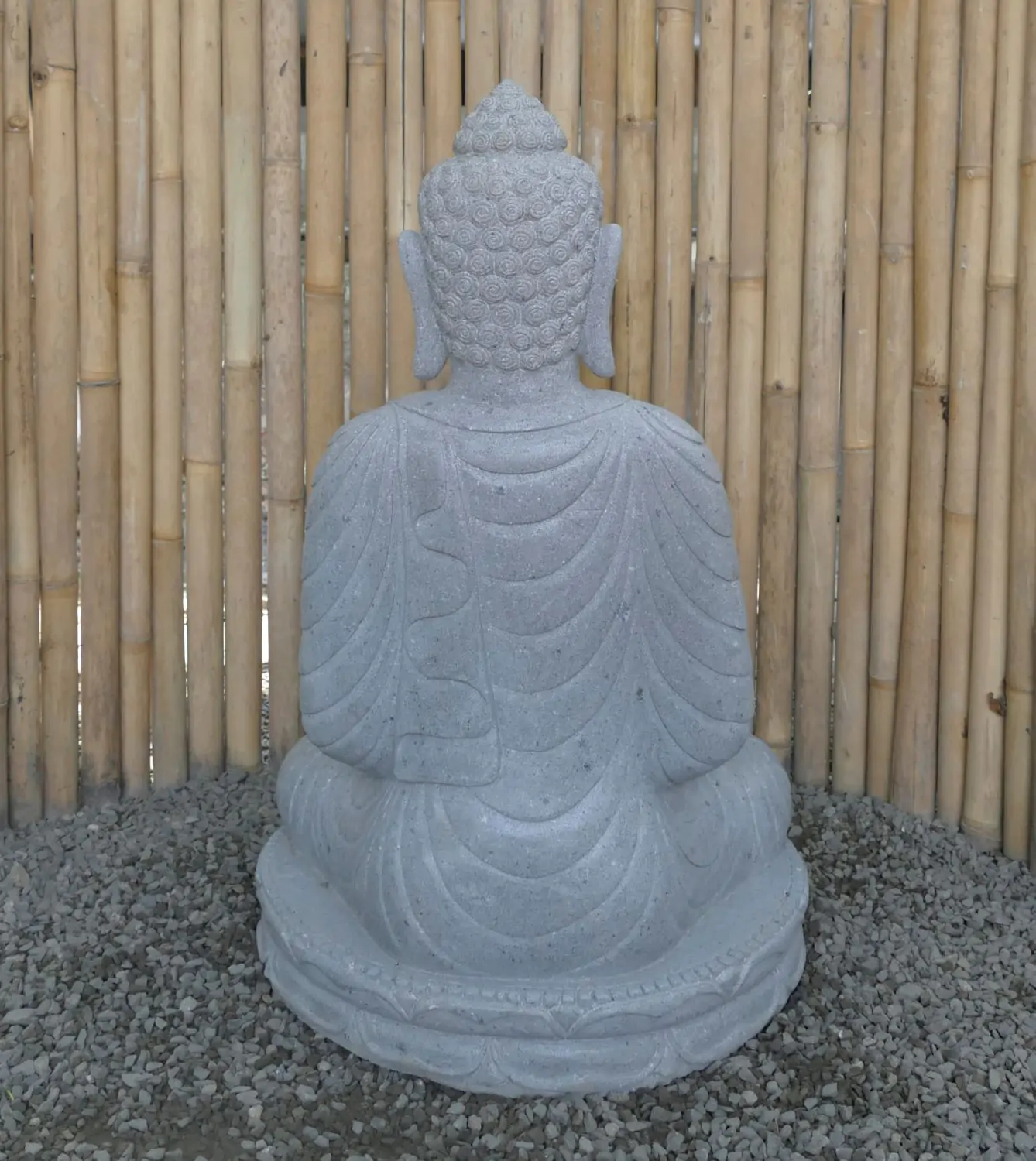  Product image 6 of the product “Seated Buddha made of Riverstone in Dhyana position - gesture of meditation, H. 85cm. ”